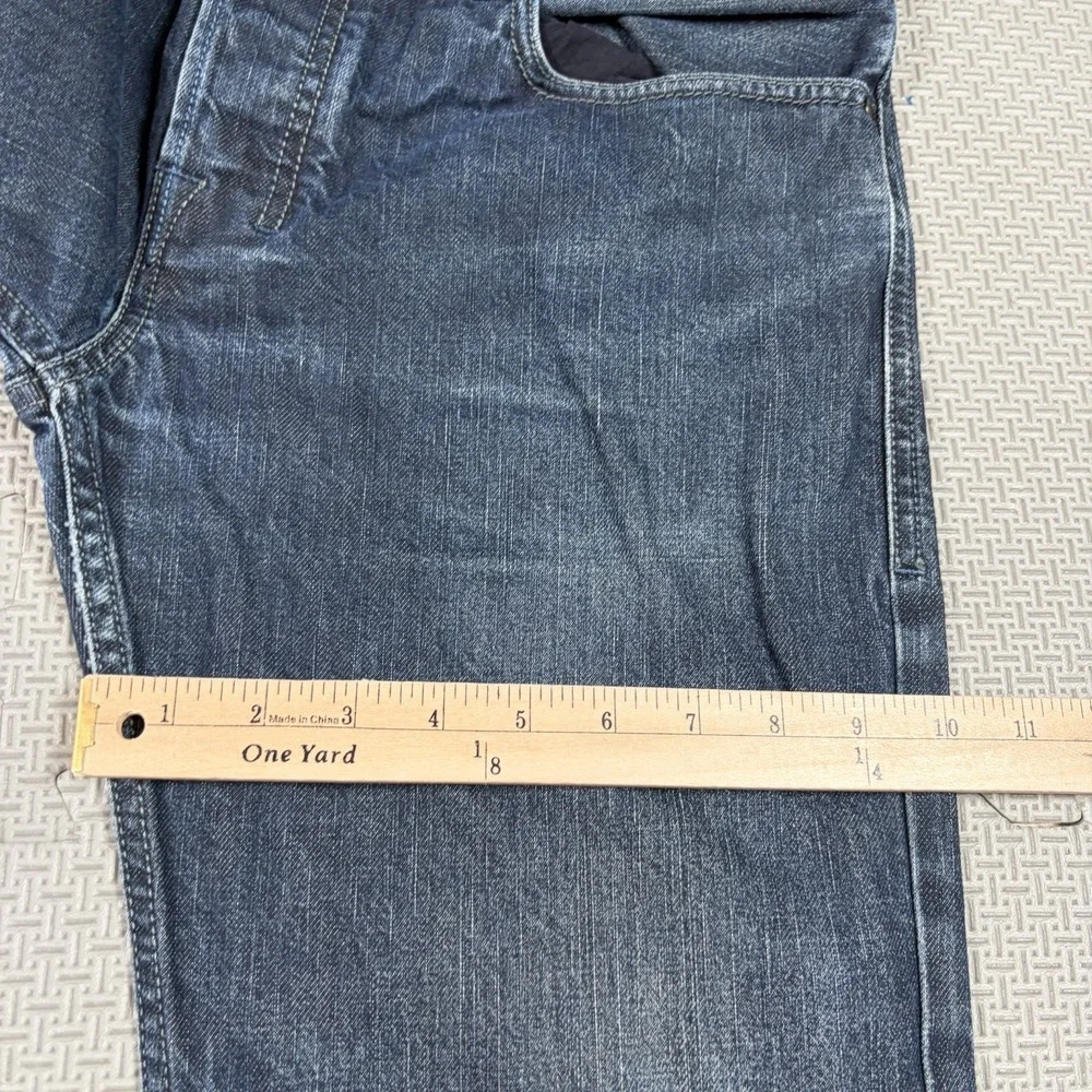 Diesel Jeans Mens 31x34 Blue Zatiny Regular Bootcut Distressed Button Fly 0088Z